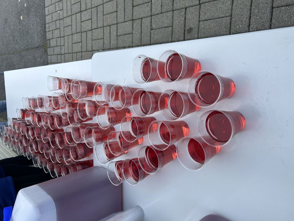 en gruppe glass med væske i dem en gruppe glass med væske i dem