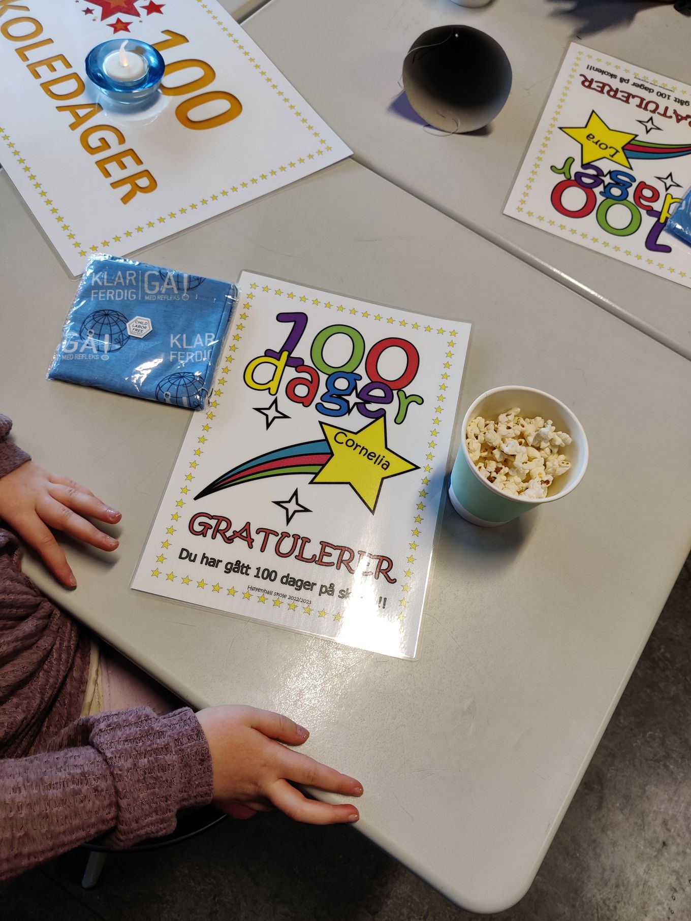 Diplom for 100 dager på skolen